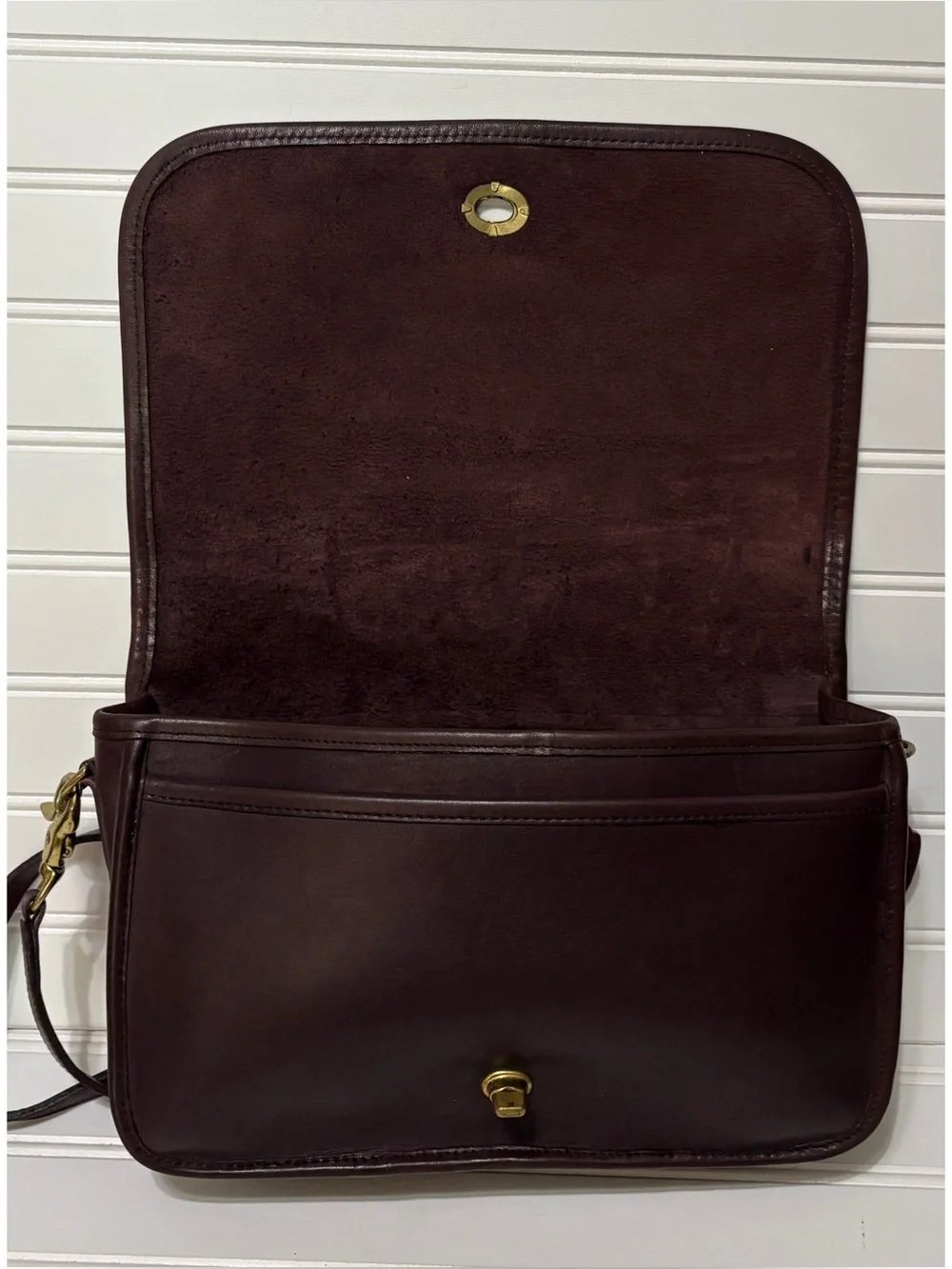COACH City Vintage Plum Leather Shoulder Bag Purse Made in New York City NYC